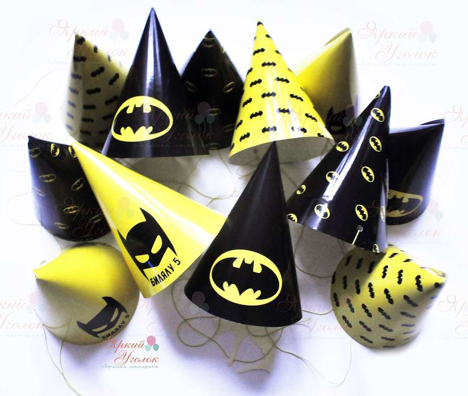 Колпачки с напечатанными картинками "Бэтман"