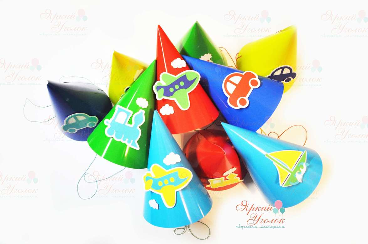 Колпачки с объемным декором "Транспорт"