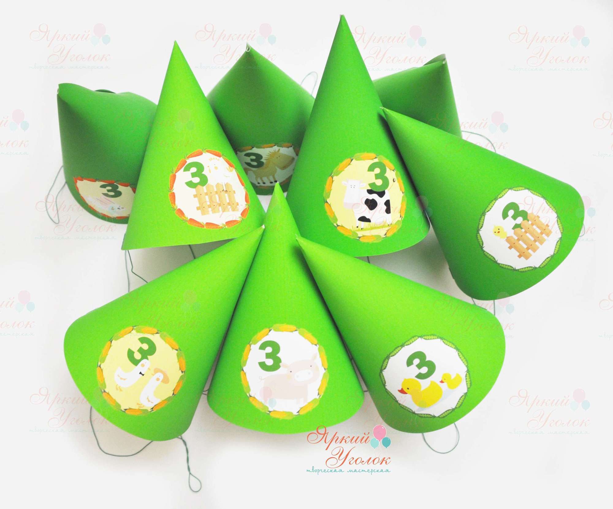 Колпачки с напечатанными картинками "Ферма"