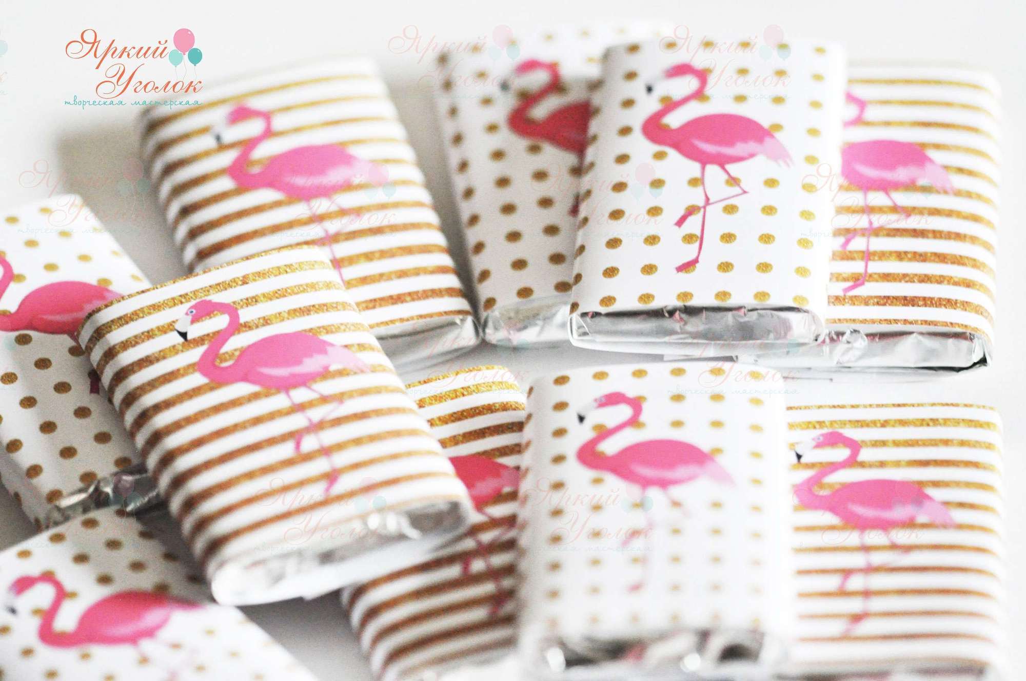 Обертки "Фламинго" на шоколад, 15 гр