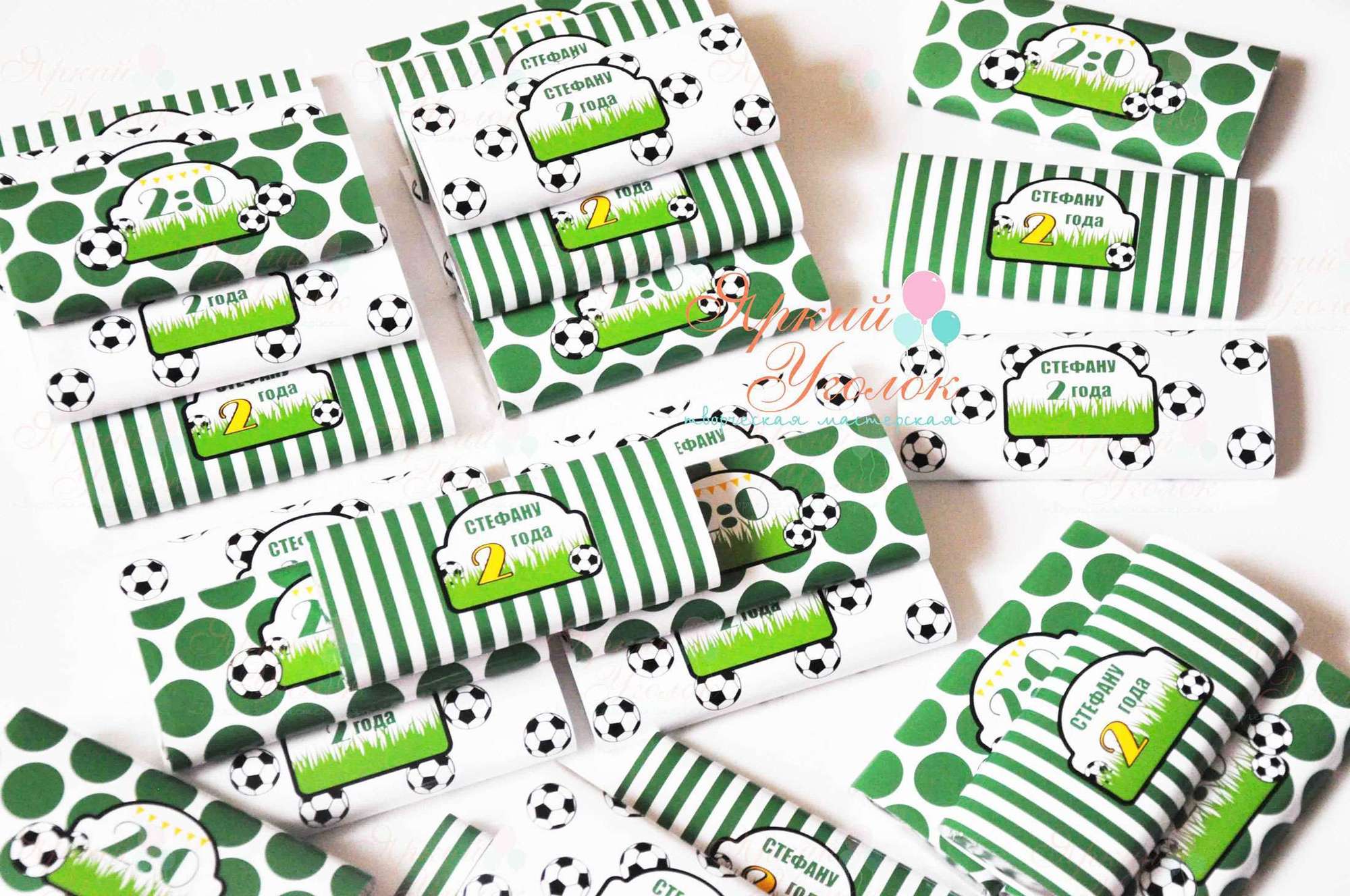 Обертки "Футбол" на шоколад, 60 гр