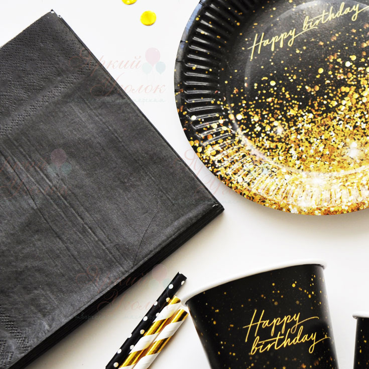 Бумажные салфетки (большие) черные