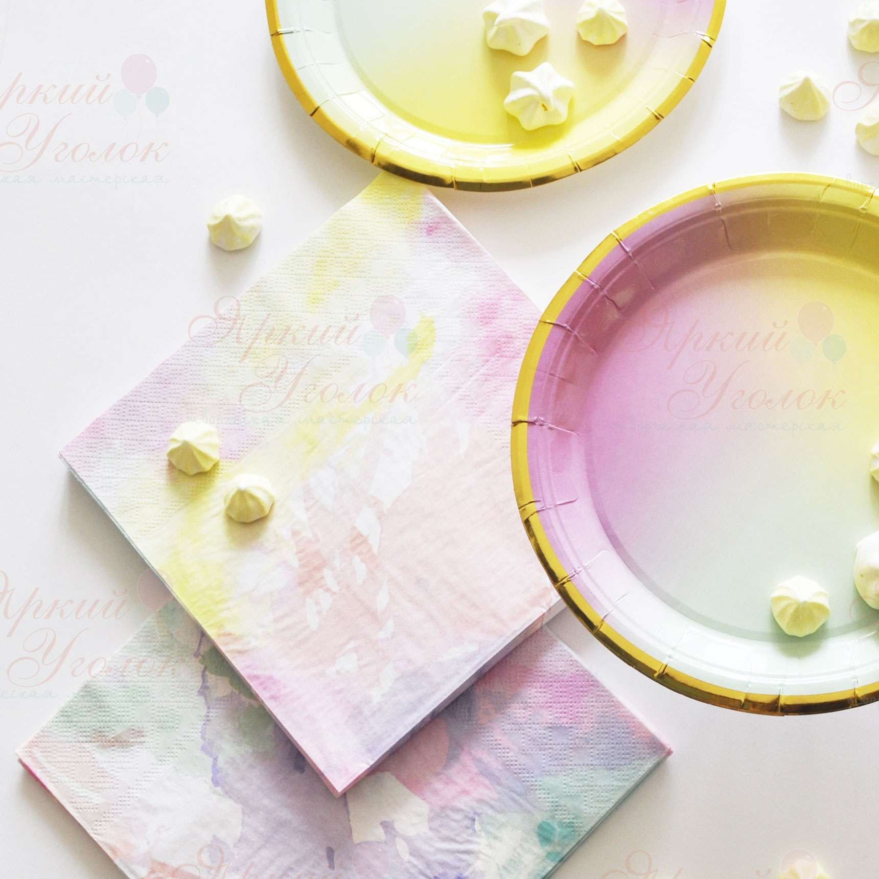 Бумажные салфетки (большие) акварель