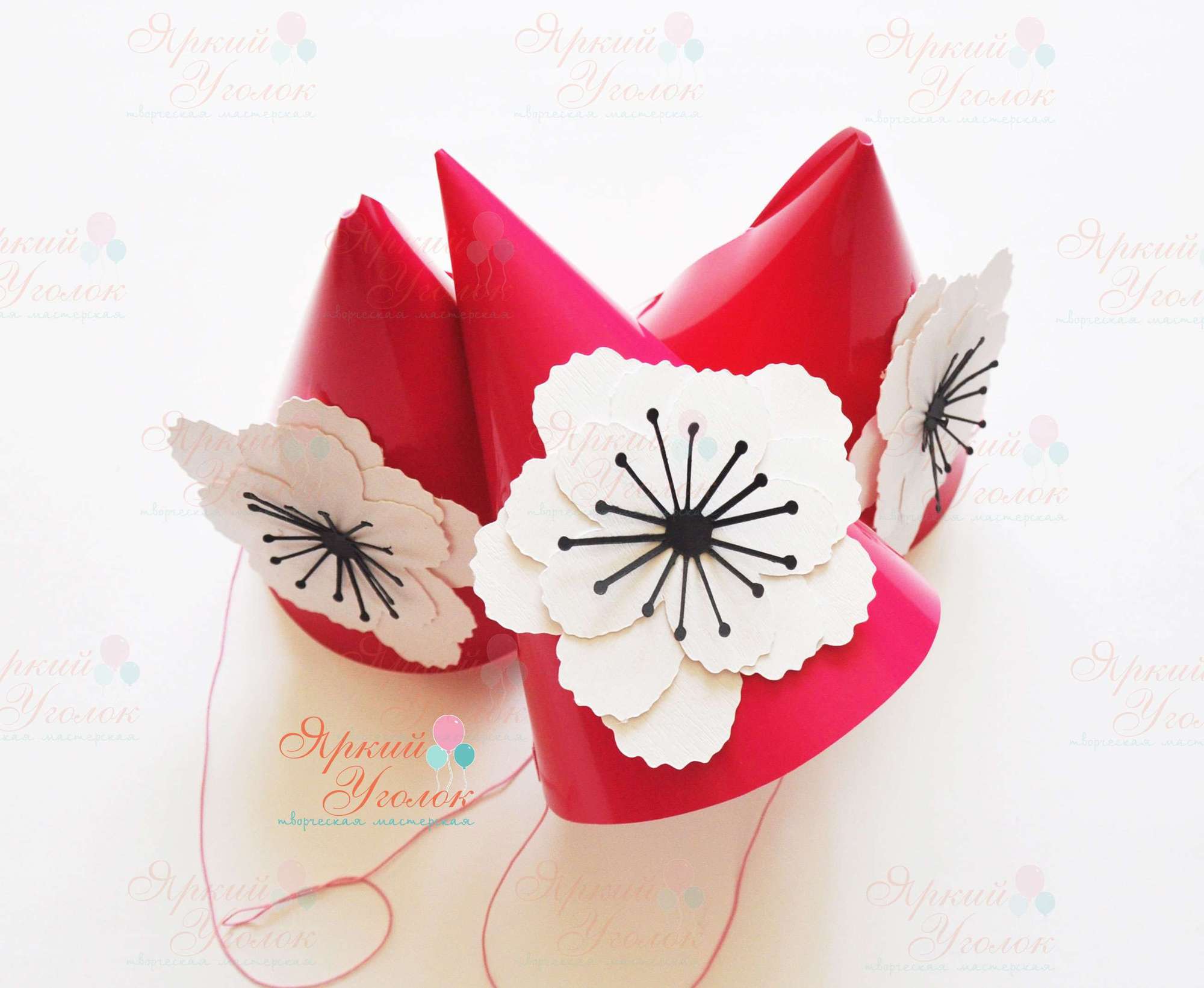 Колпачки со сложным декором - с объемным декором "Цветы"