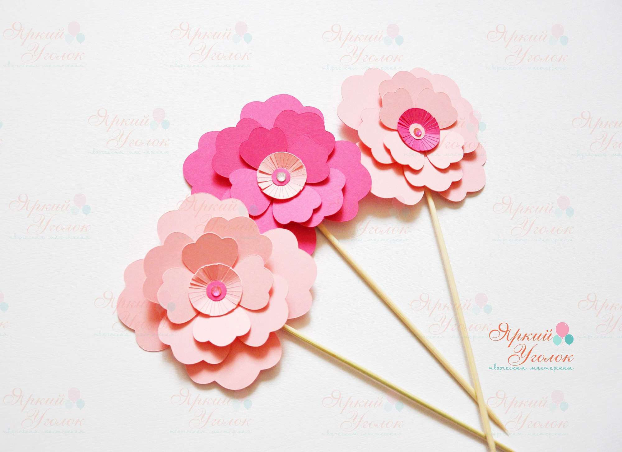 Топперы из отдельных элементов "Цветы"