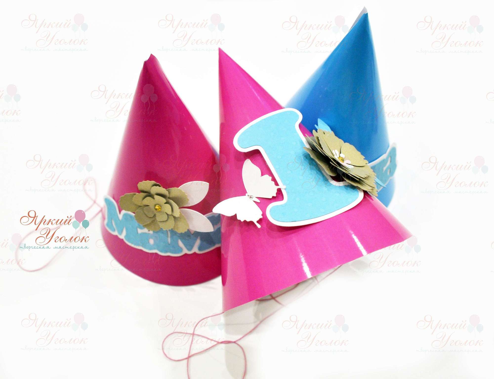 Колпачки со сложным декором - с объемными цветами