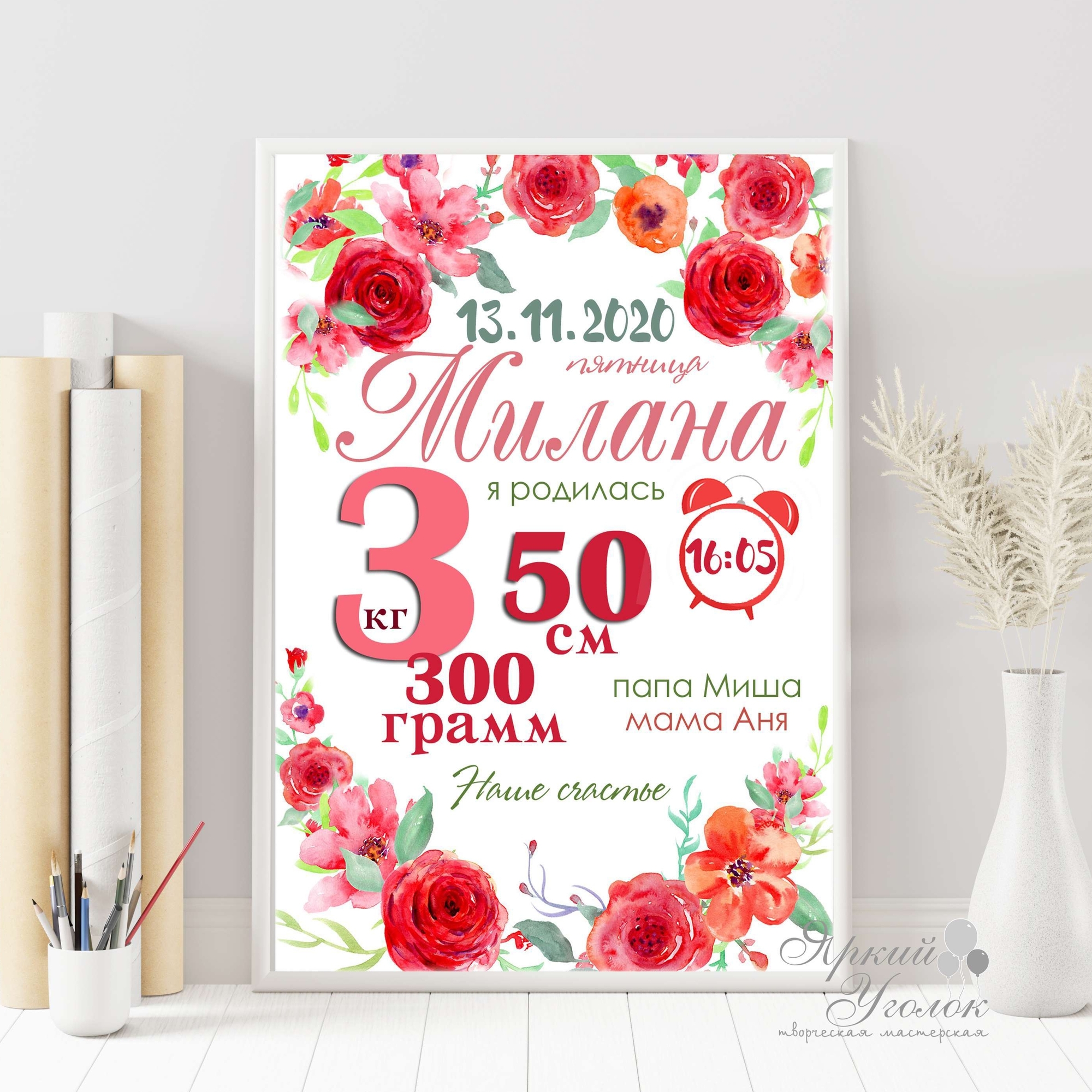 Метрика "Розы" А4