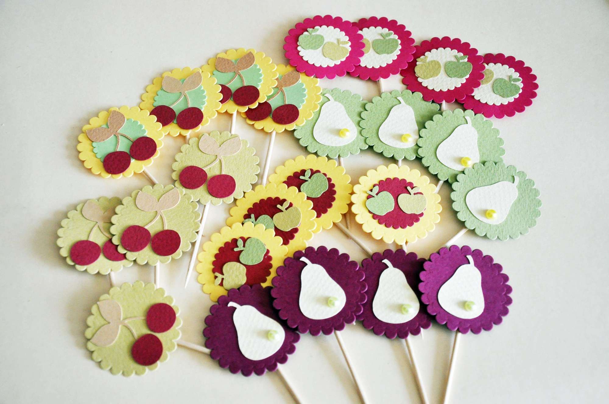 Топперы из отдельных элементов "Фрукты"