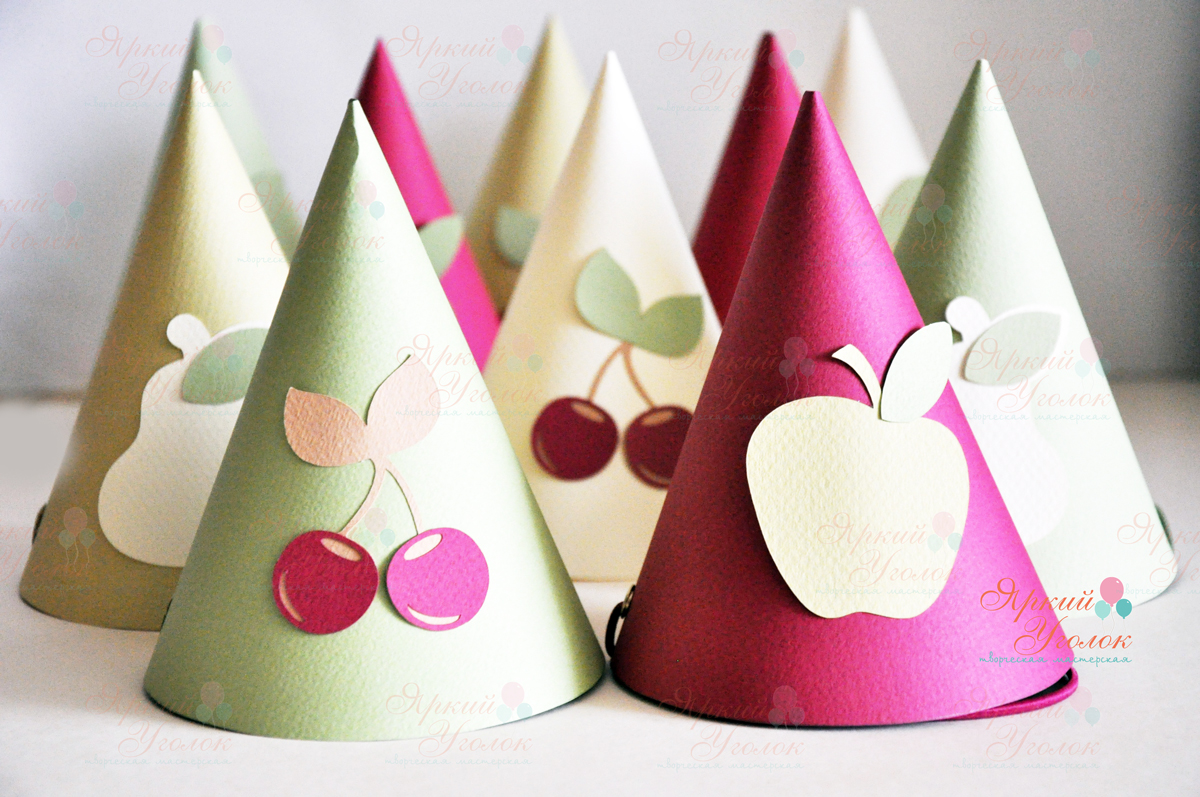 Колпачки с объемным декором "Фрукты"