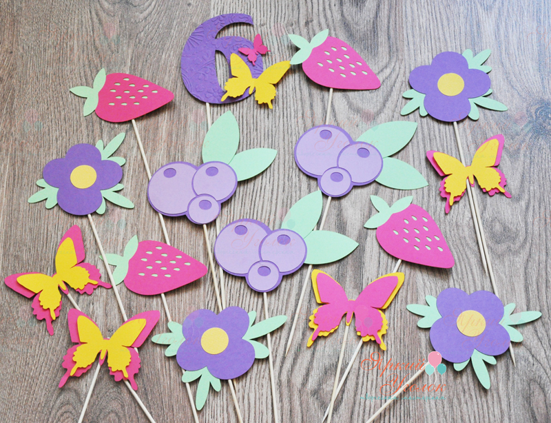 Топперы из отдельных элементов "Ягодки"