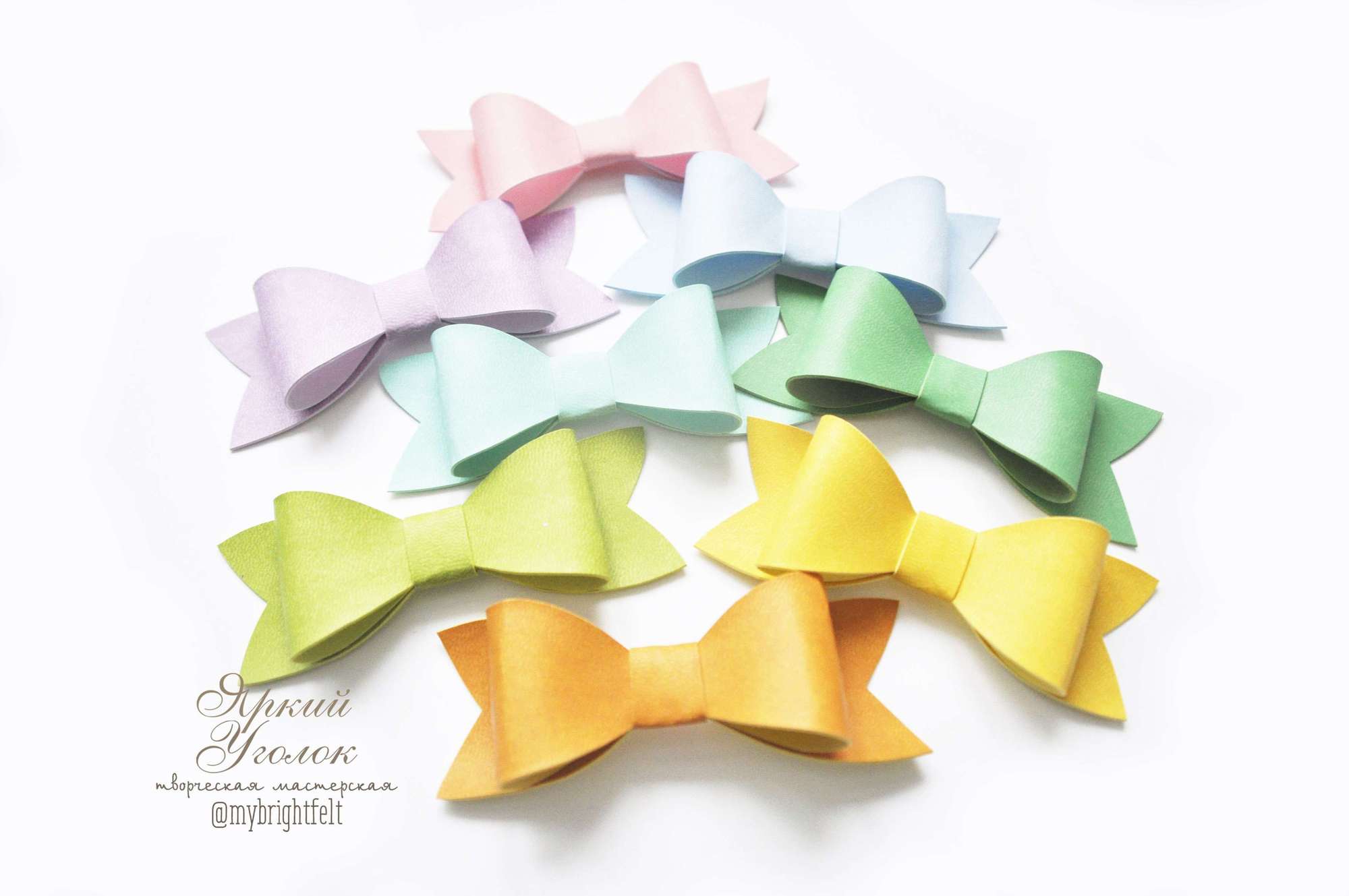 Повязки с бантиком из эко кожи