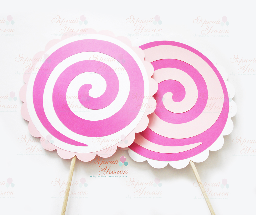 Большие леденцы малиновые (30 см)