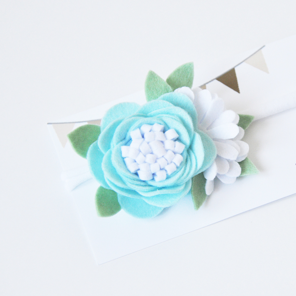 ПОВЯЗКА ГОЛУБОЙ ЦВЕТОЧЕК