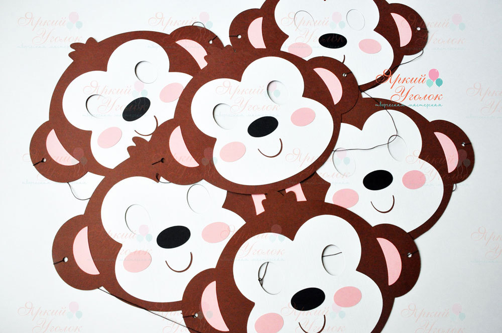 Маски новогодние - символ года (из отдельных элементов)