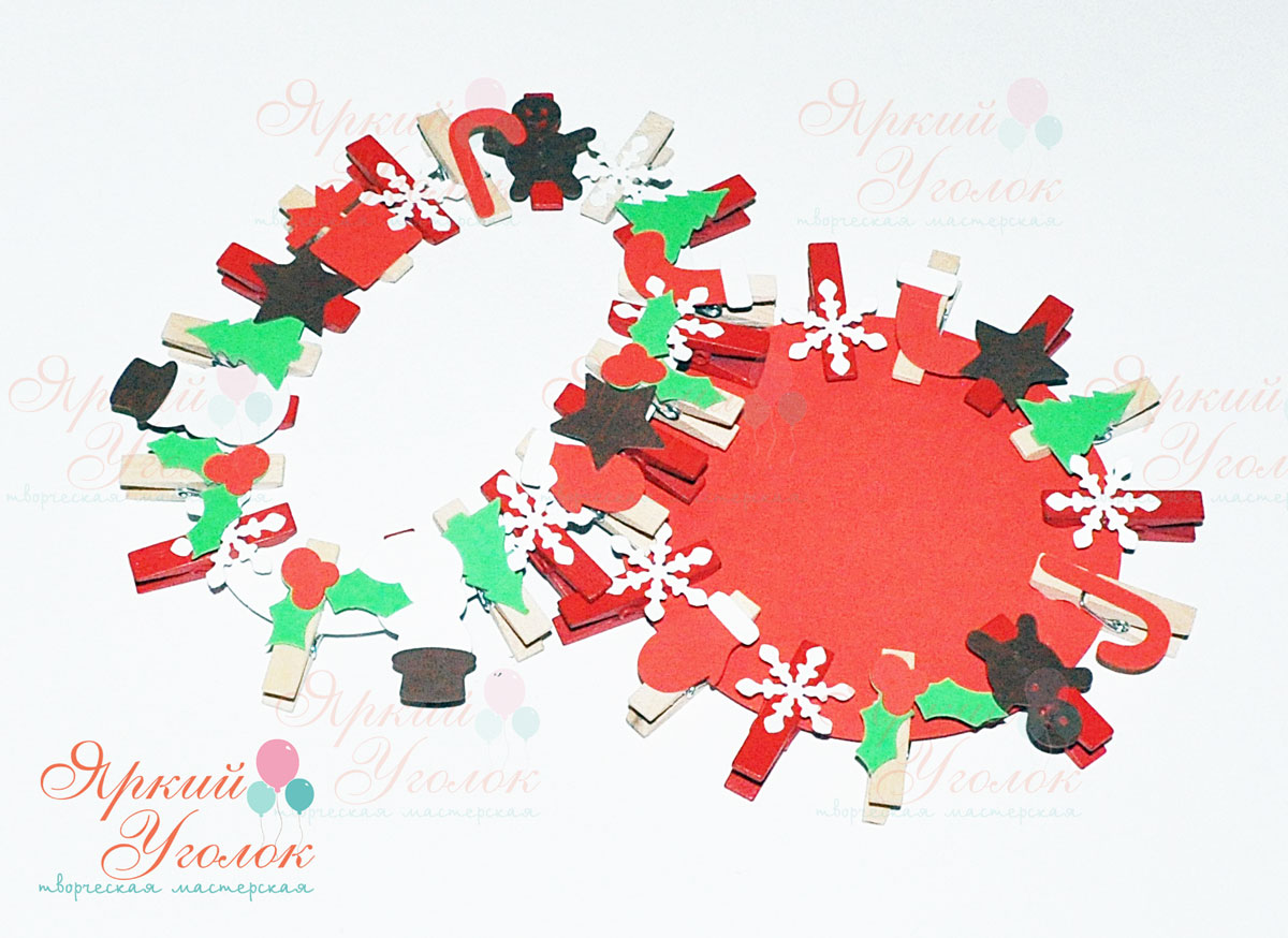 Прищепки с Новогодним декором