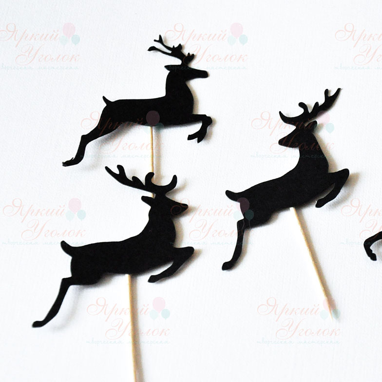 Топперы фигурные "Олени"