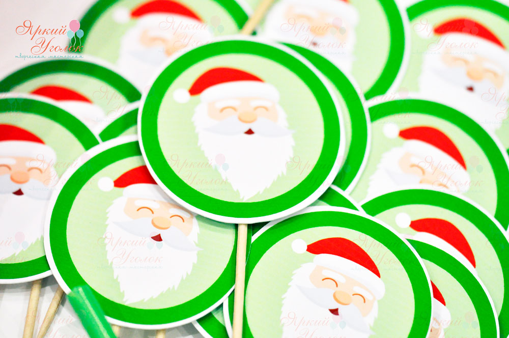 Топперы мини напечатанные "Новогодние"