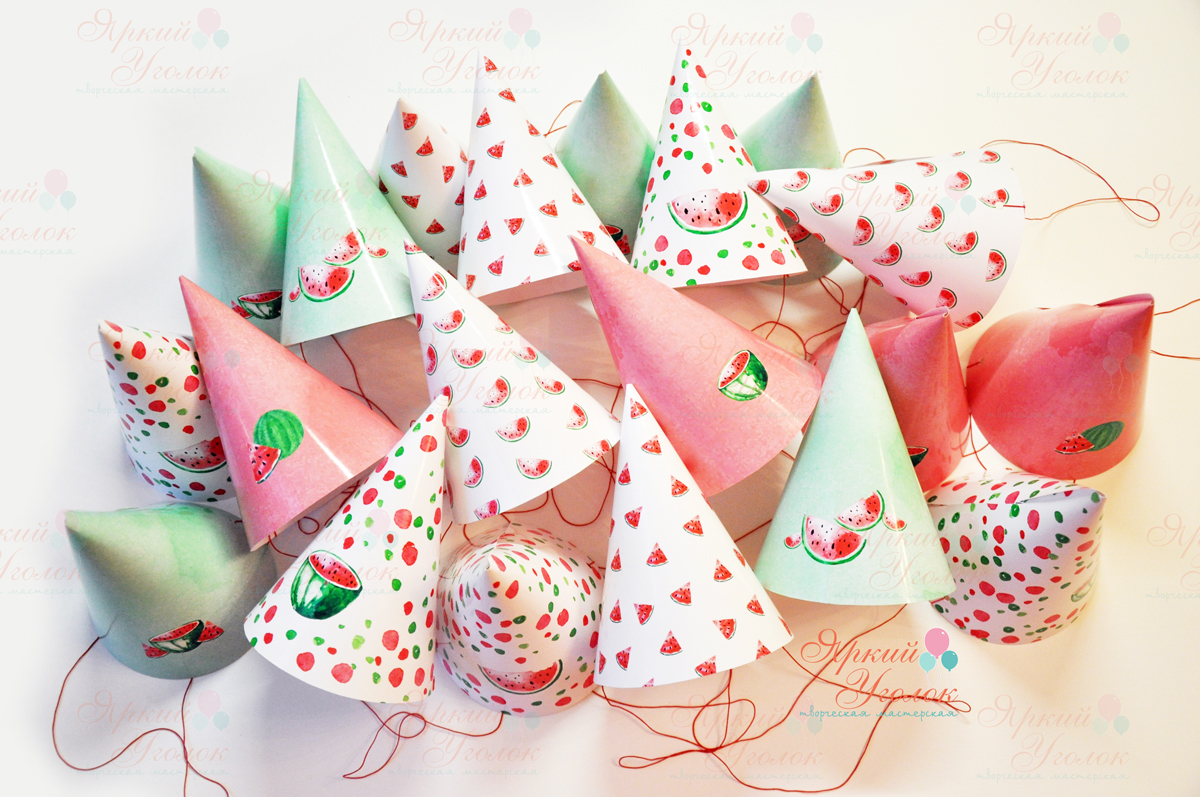 Колпачки "Арбузы акварель"