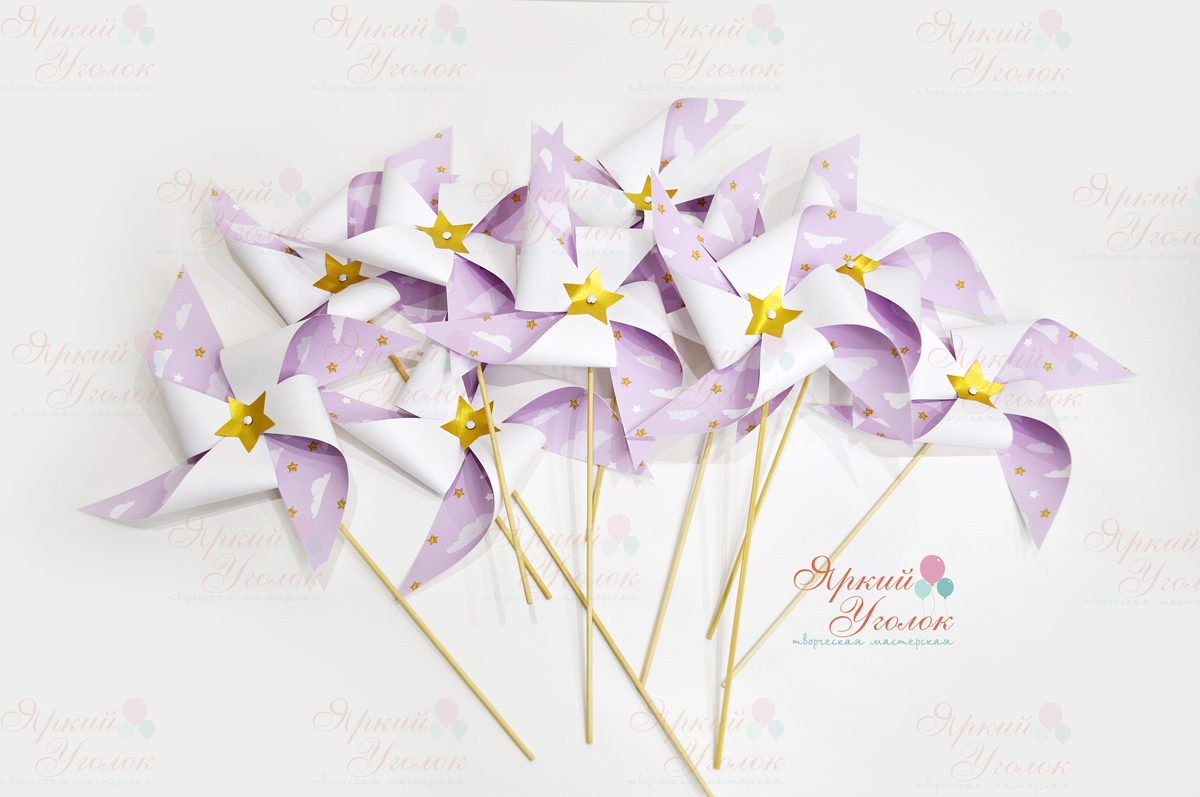 Декоративные вертушки со звездами