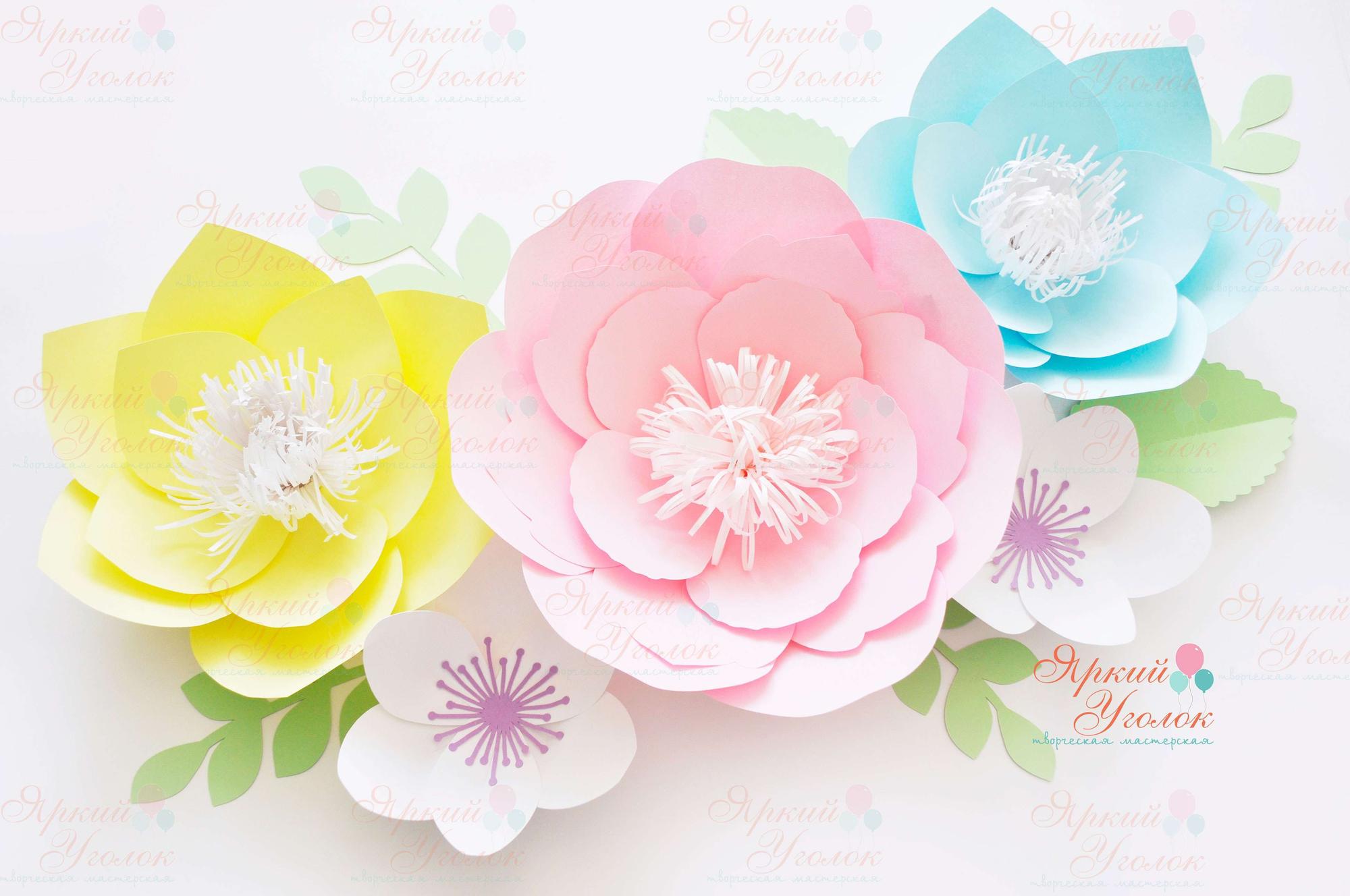 Объемные цветы композиция нежные