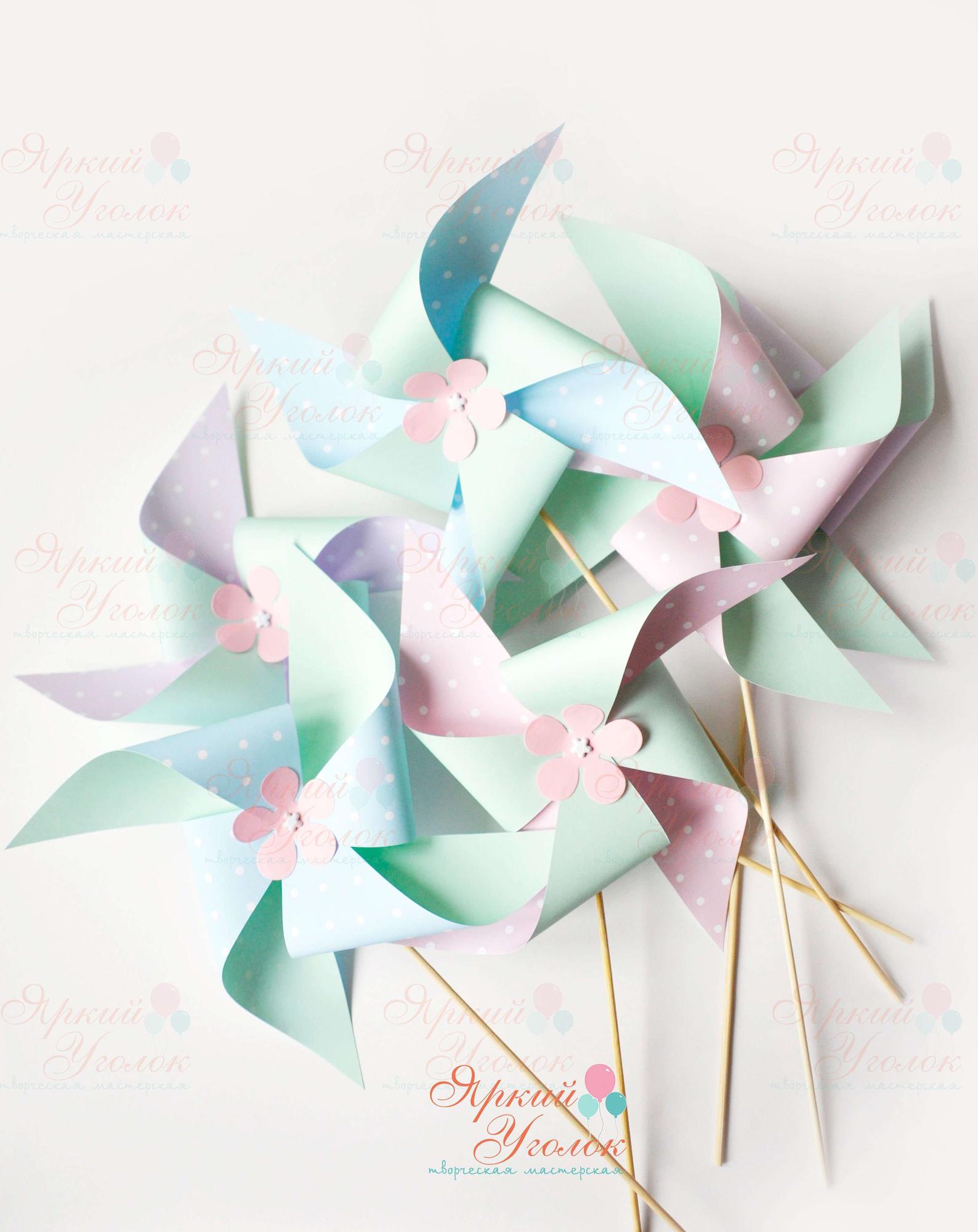 Декоративные вертушки нежные