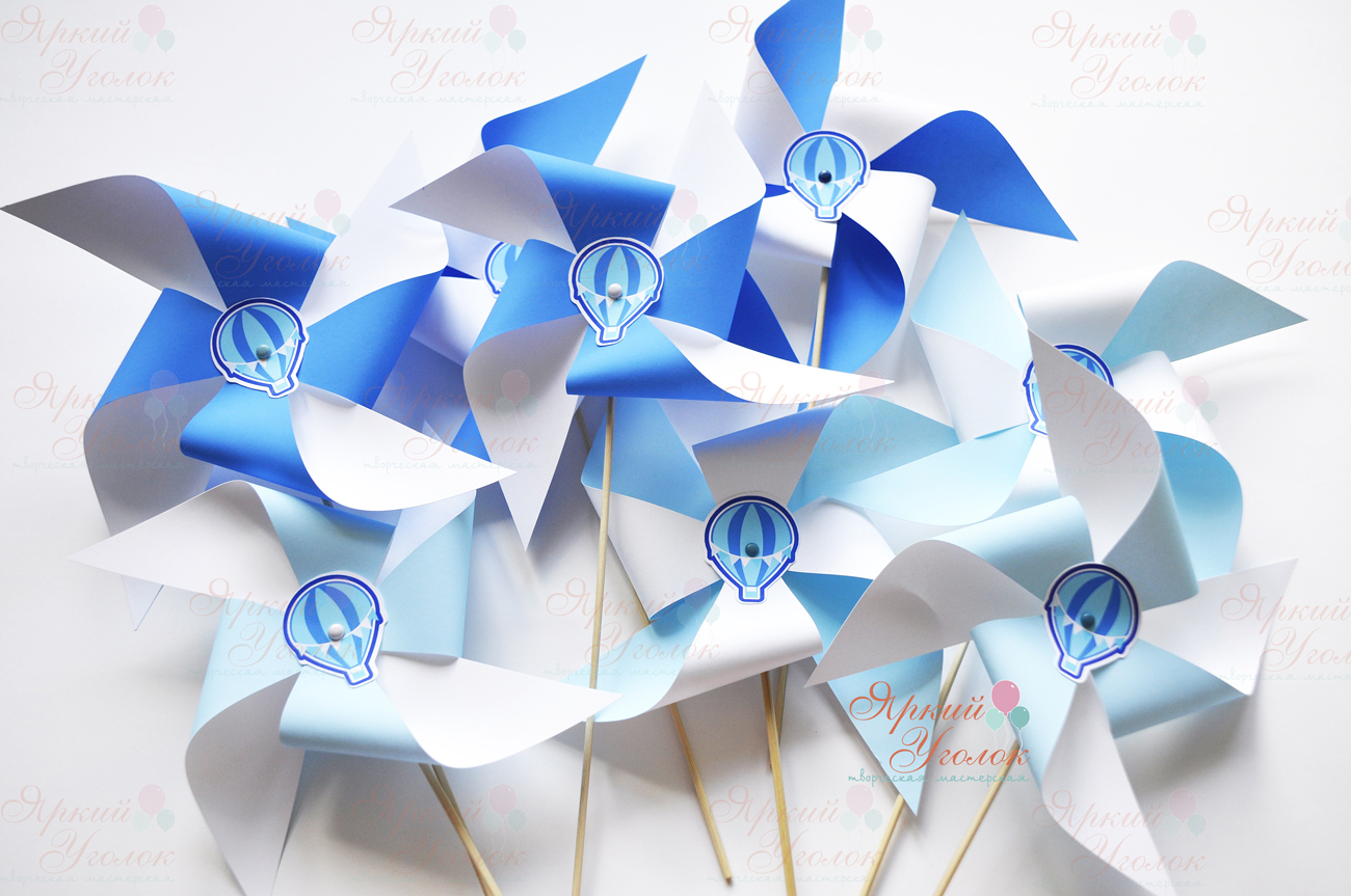 Декоративные вертушки с воздушными шарами