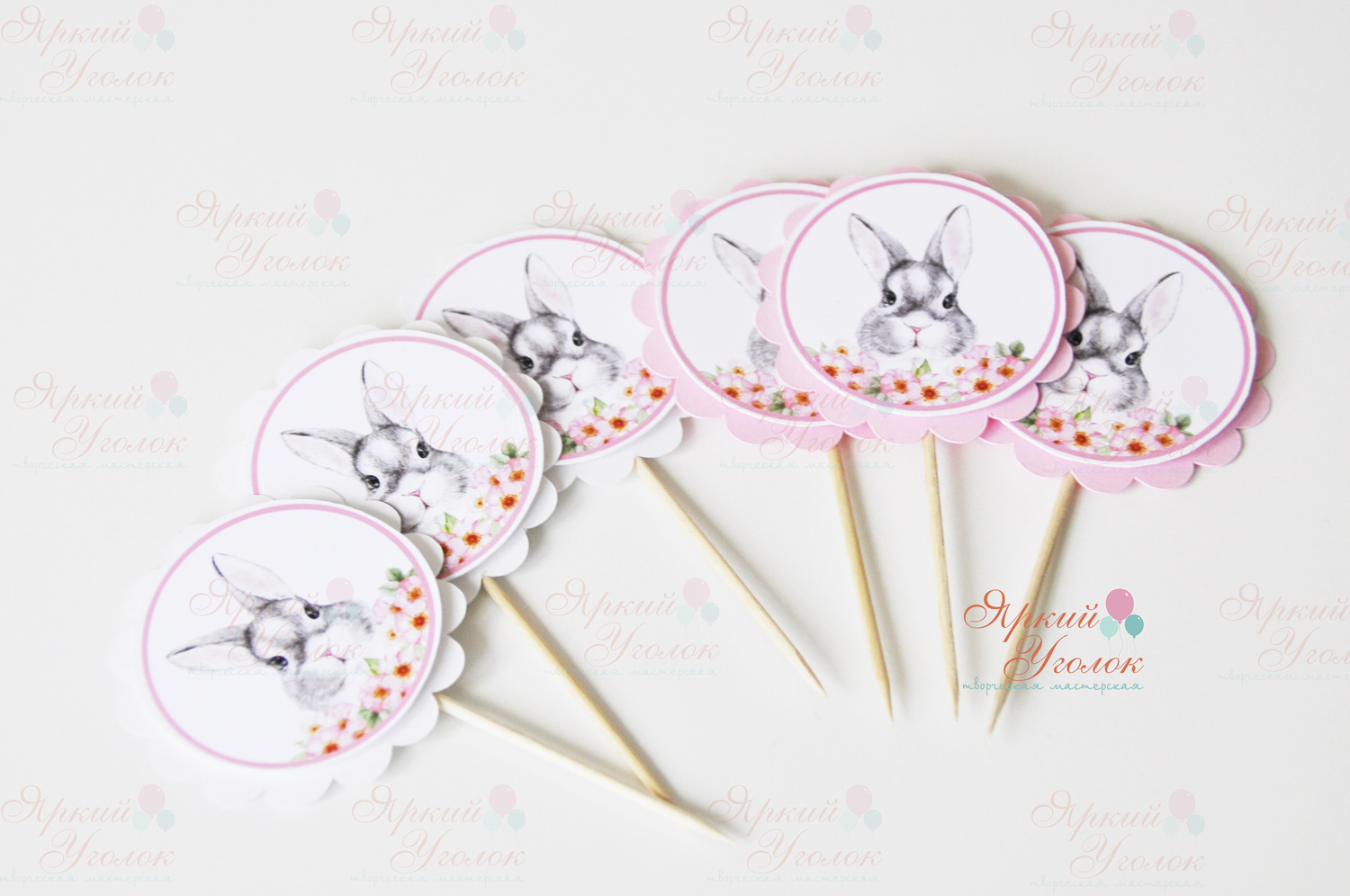 Топперы многослойные "Зайки"