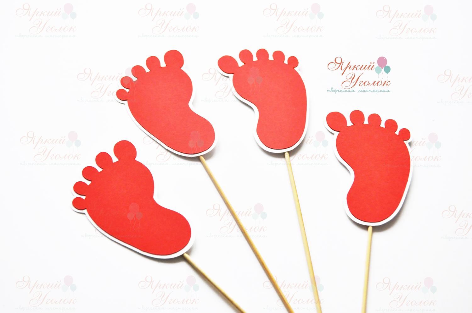 Топперы большие многослойные "Ножки" на выписку