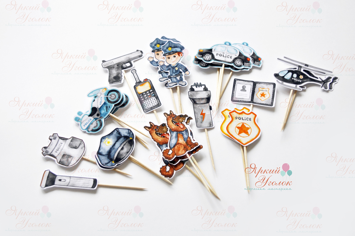 Топперы напечатанные "Полиция"