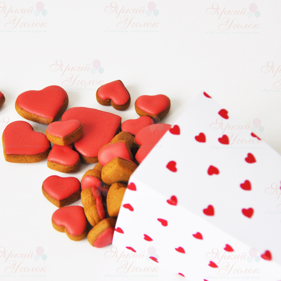 Стаканчики для сладостей или попкорна с сердечками