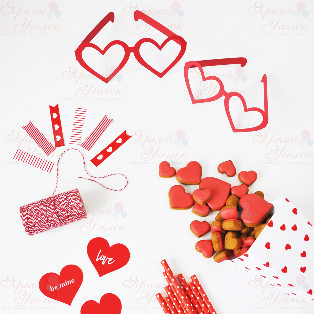 Очки объемные Сердечки