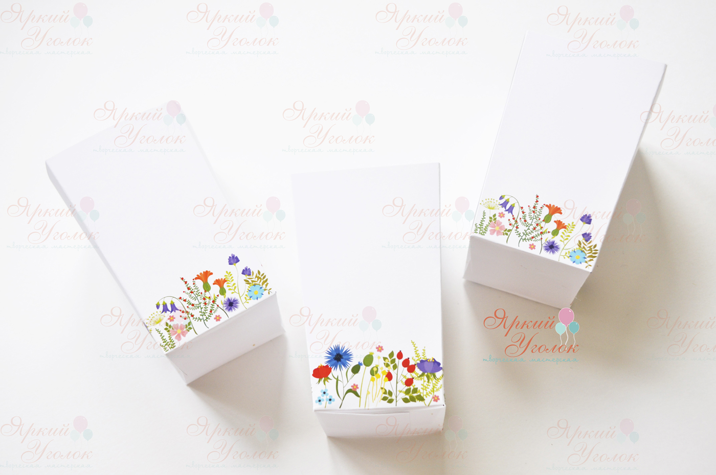 Стаканчики для сладостей или попкорна "Полевые цветы"