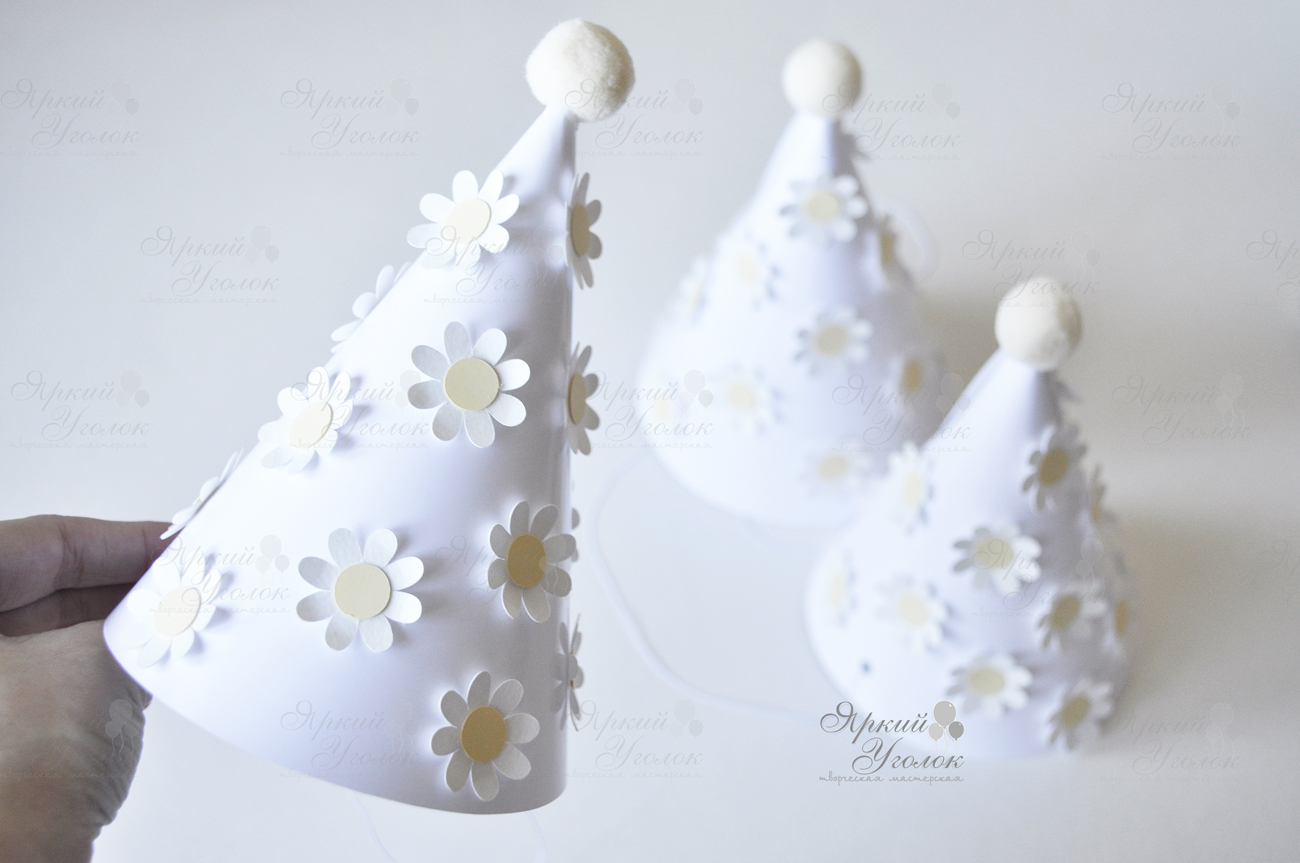 Колпачки со сложным объемным декором "Ромашки"
