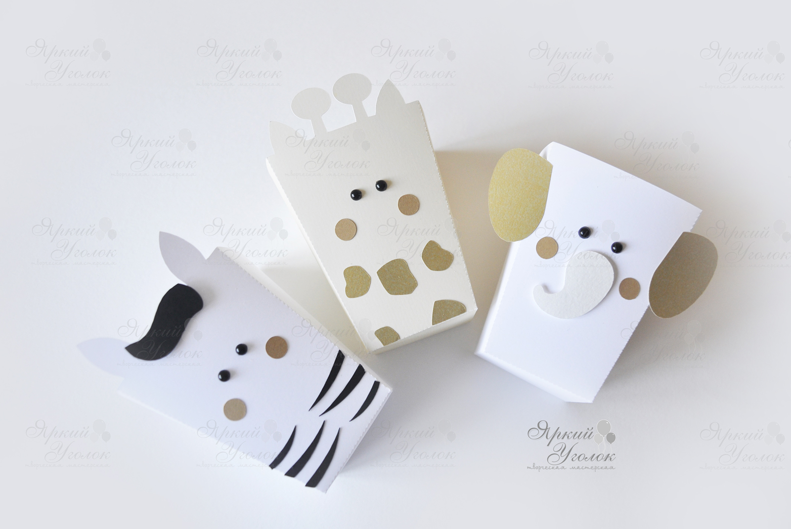 Стаканчики для сладостей или попкорна фигурный "Зоопарк"