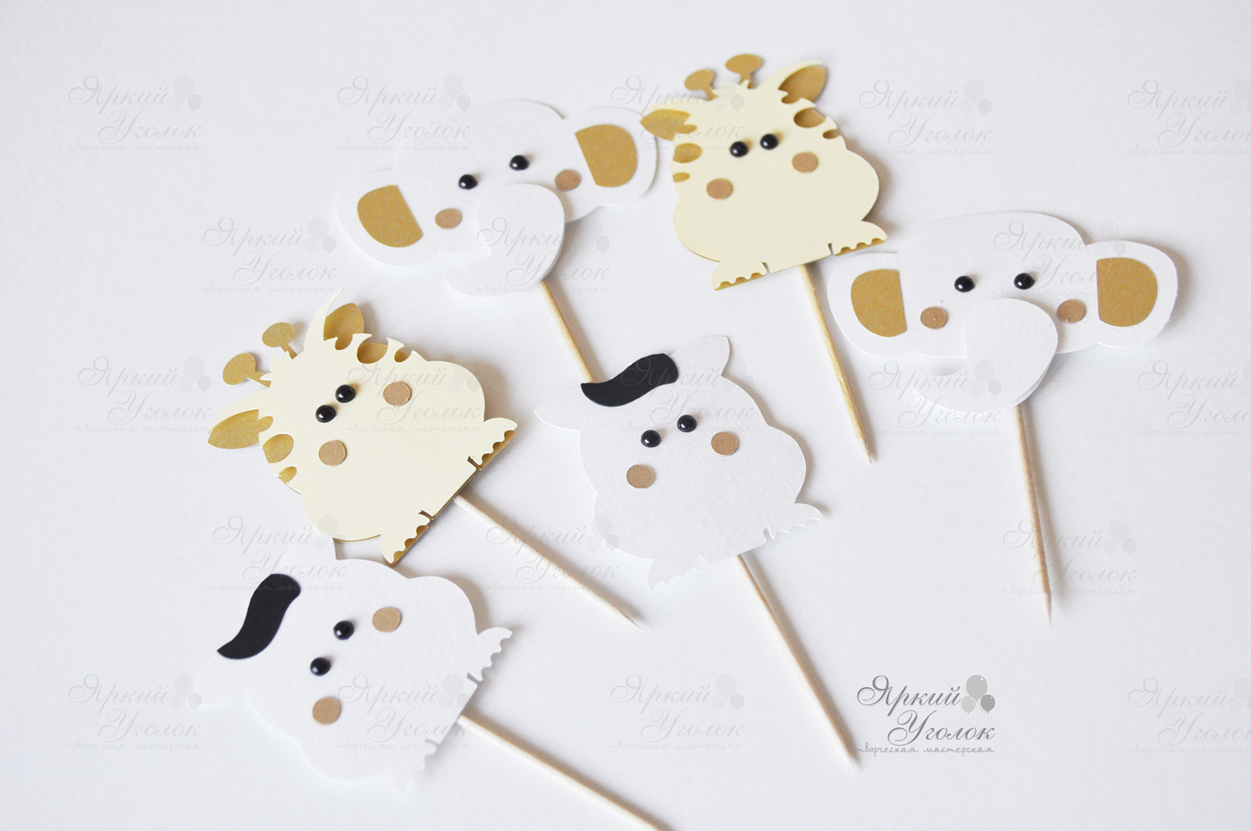 Топперы  "Зоопарк" из отдельных элементов