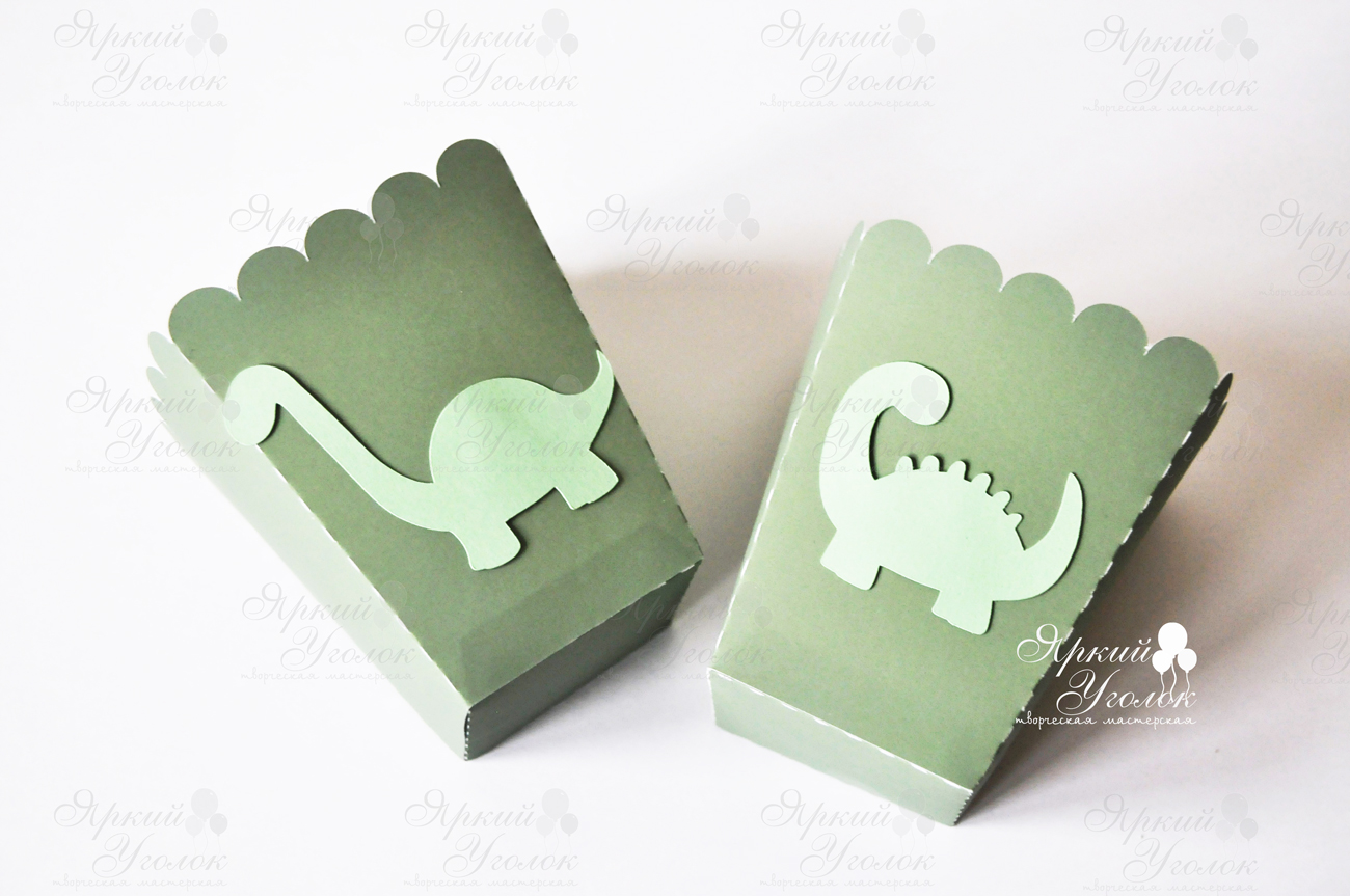 Стаканчики для сладостей или попкорна с декором "Динозавры"