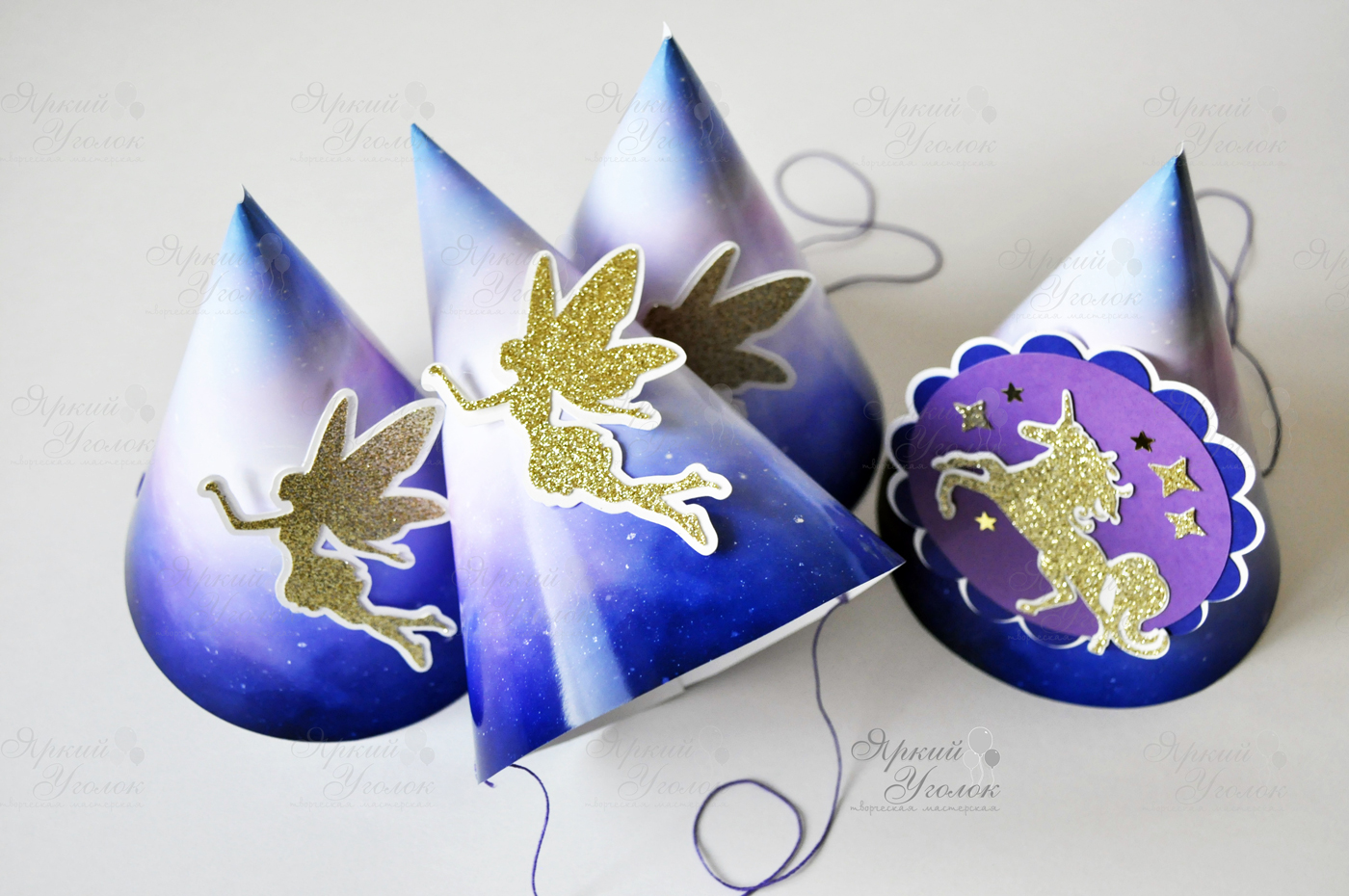 Колпачок со сложным объемным декором "Феи и единороги"