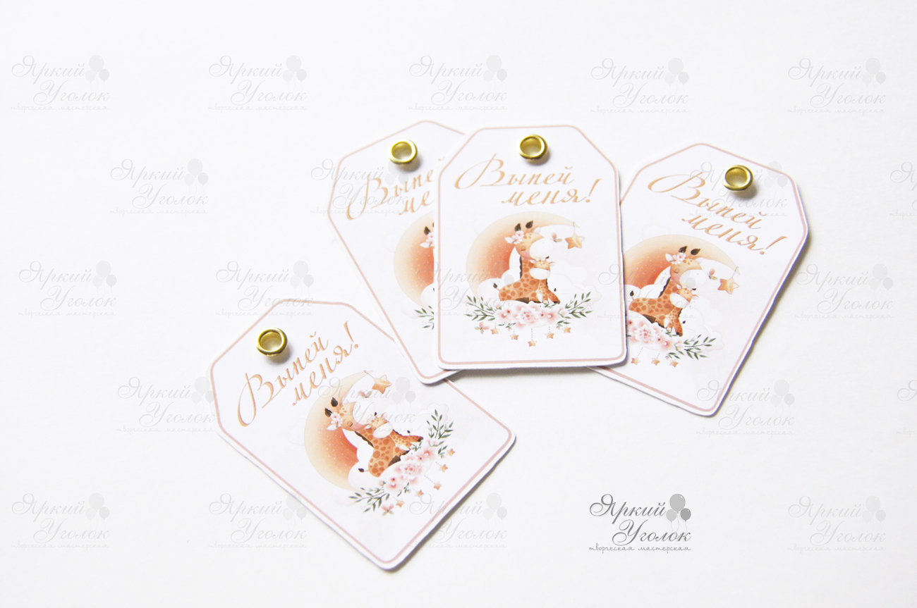 Бирки c люверсом "Жирафы"