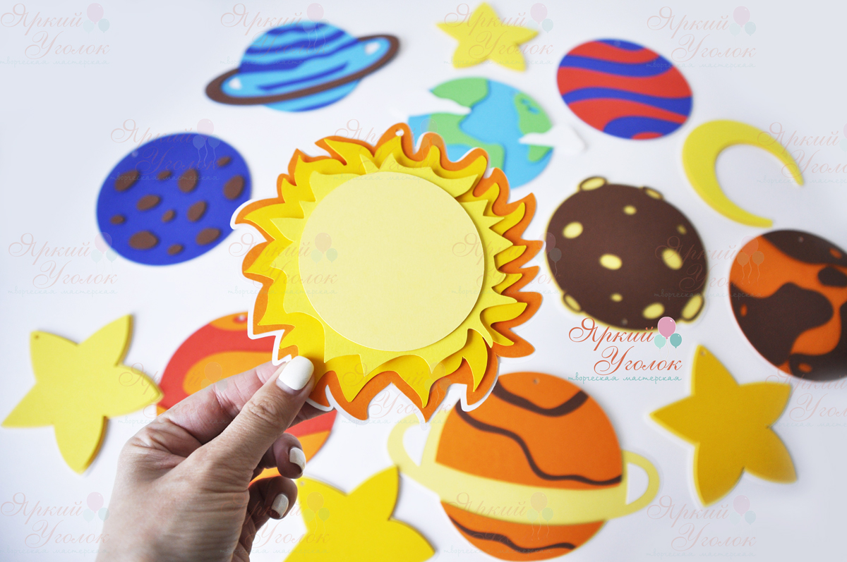 Набор планет из отдельных элементов