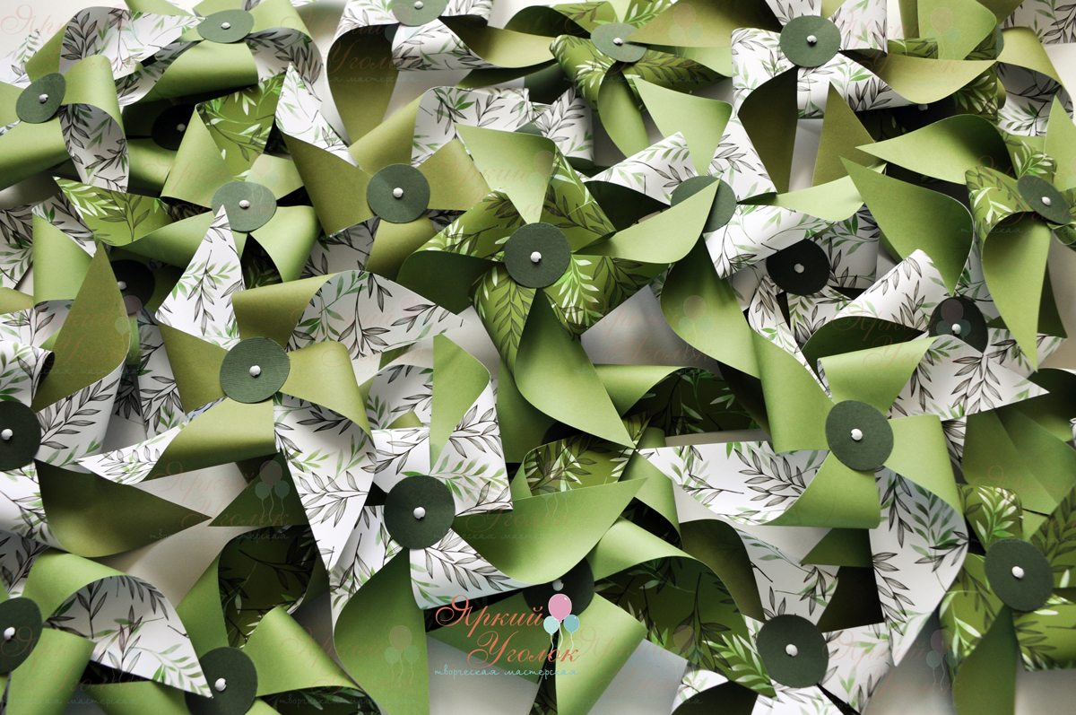 Декоративные вертушки с веточками