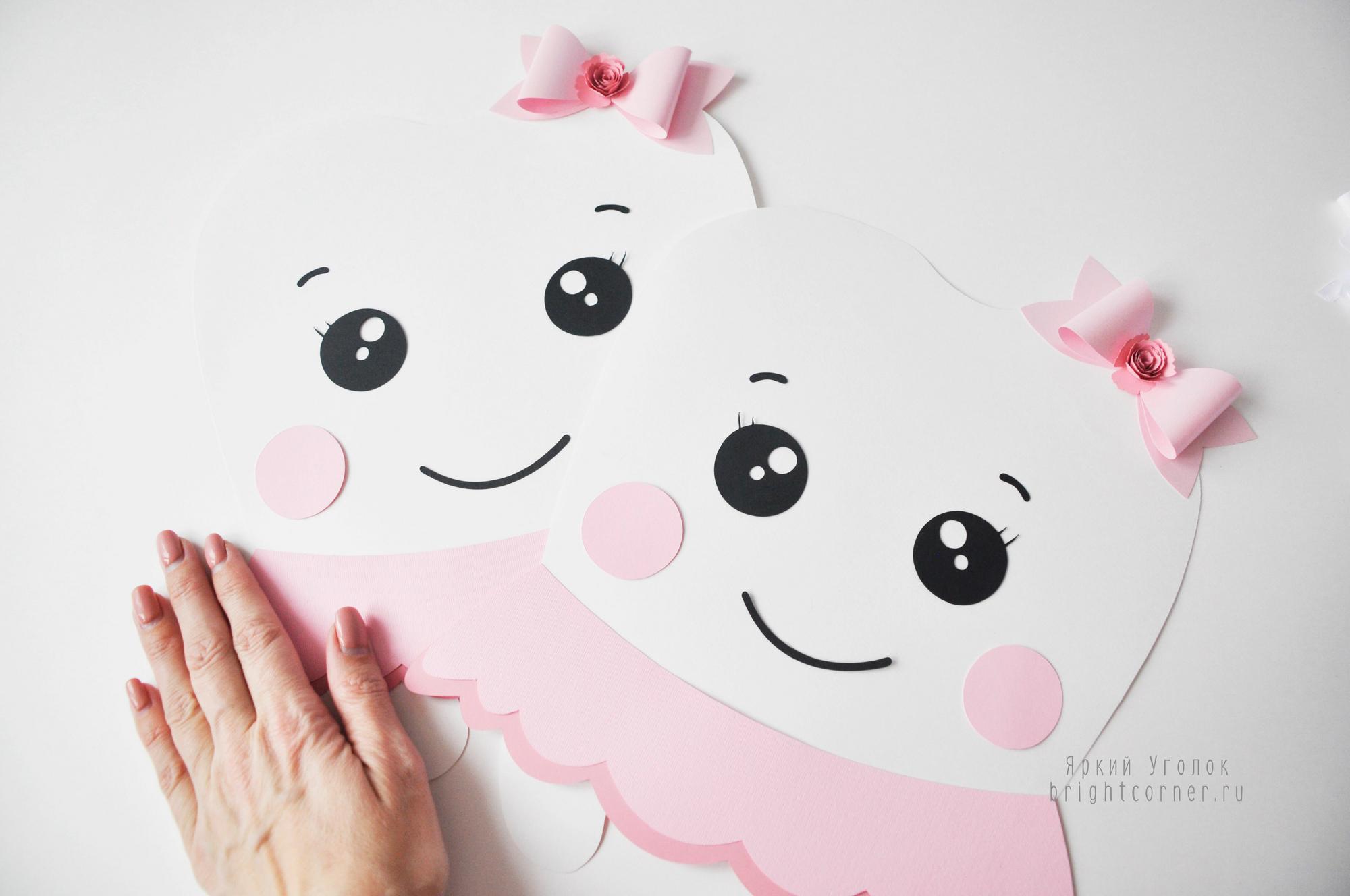 Картинки "Зубик" для декора из отдельных элементов