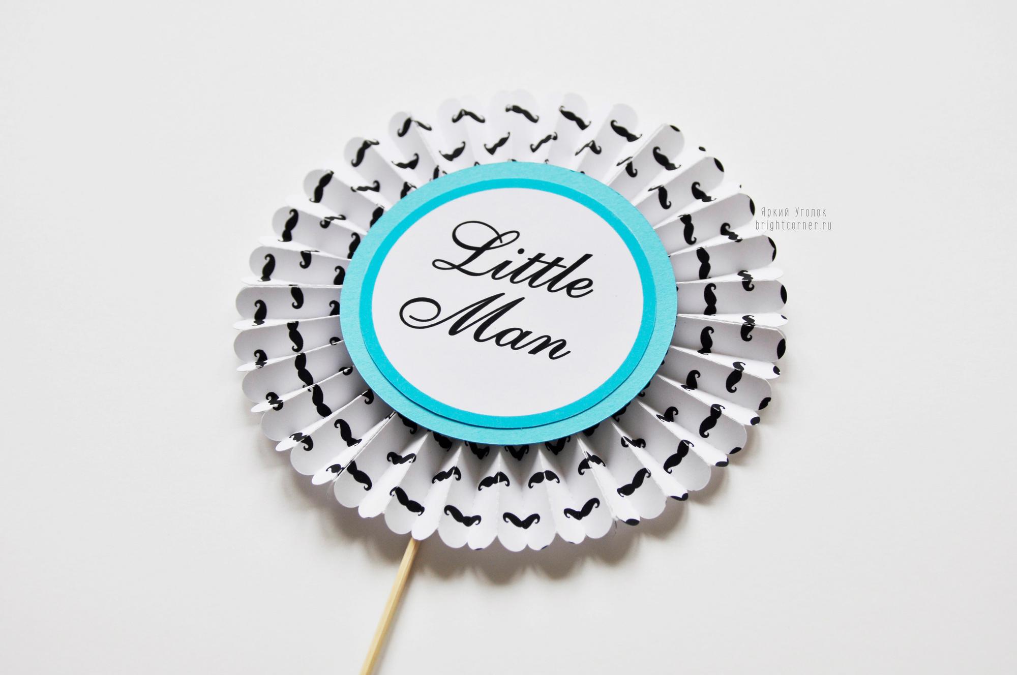 Табличка - топпер веерный круг "Усы"