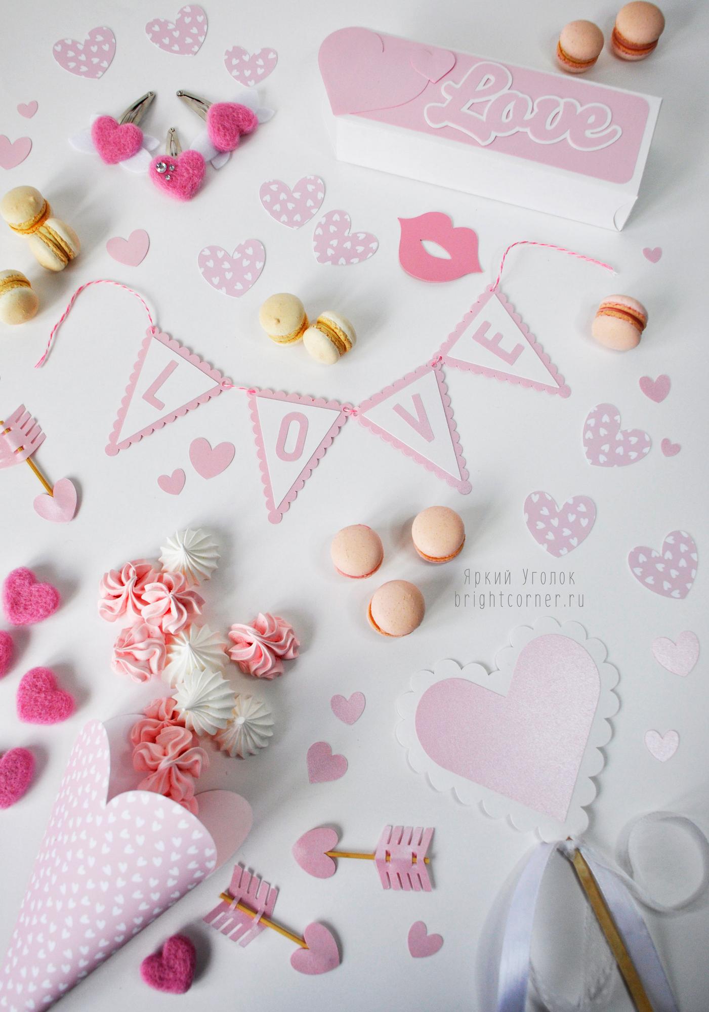Мини гирлянда для торта "Love" объемная