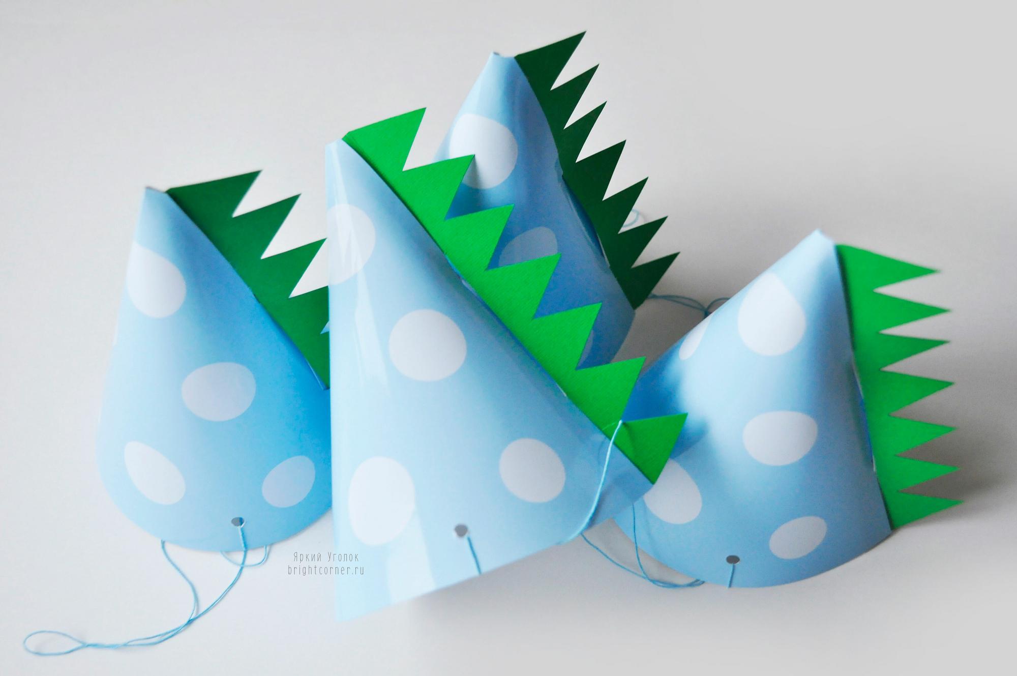 Колпачки со сложным декором - шипы (динозавры)