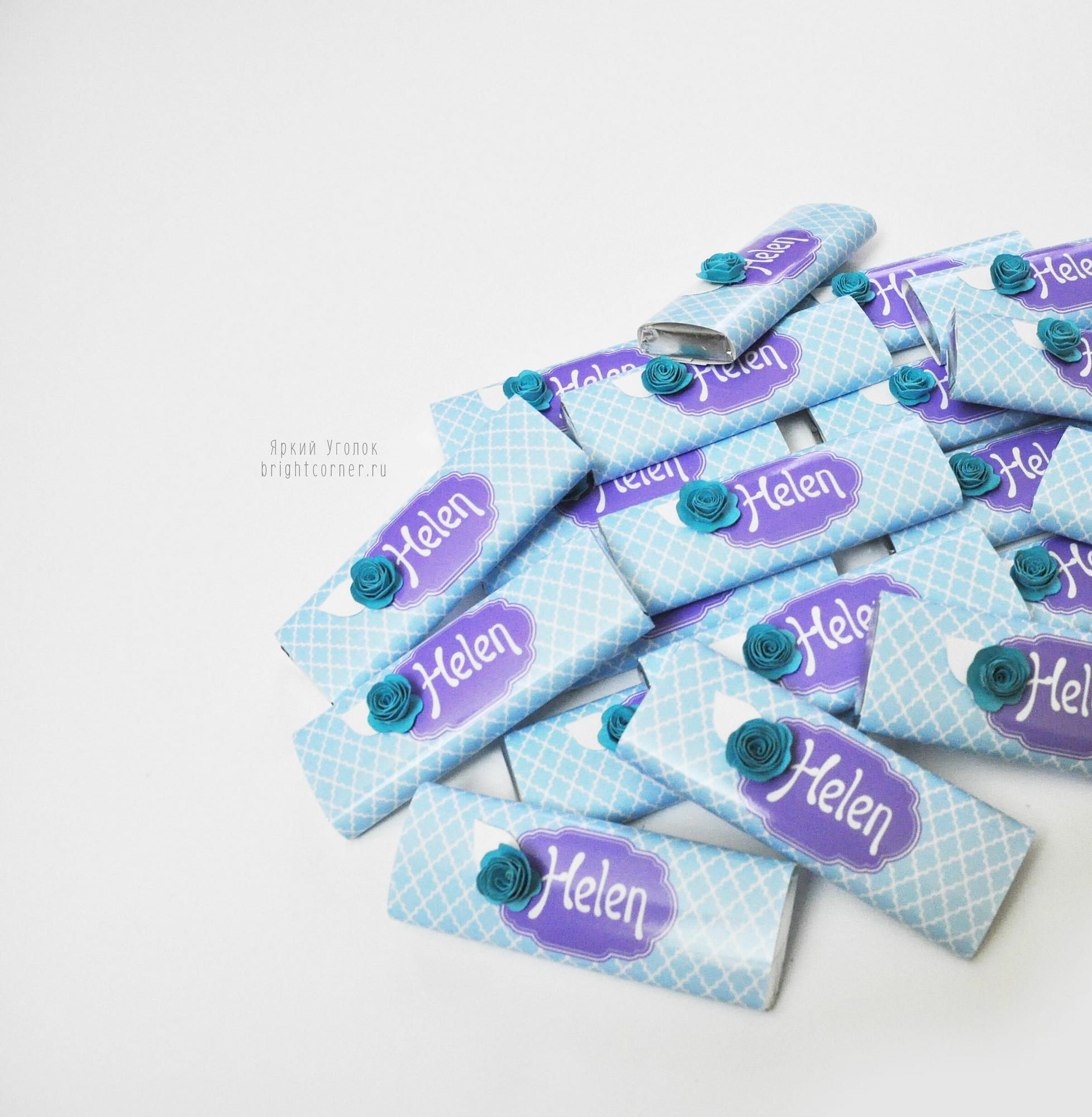 Обертки с объемным декором "Розы" на шоколад, 20 гр