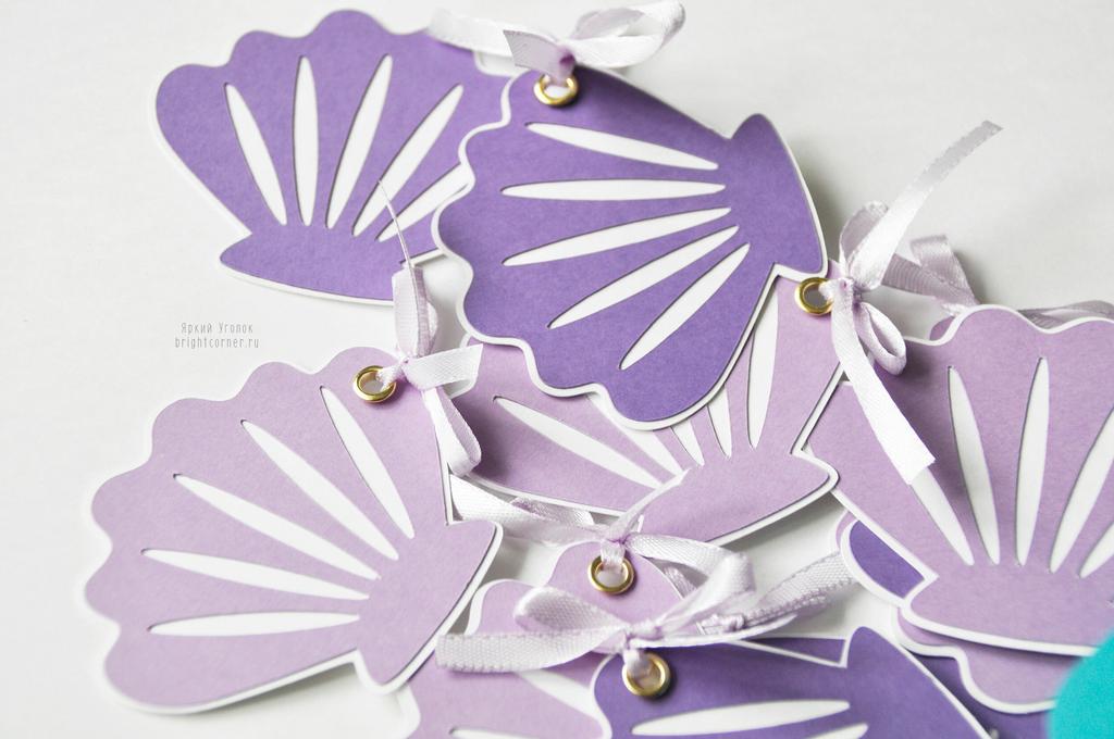 Карточками для пожеланий из отдельных элементов "Ракушки"