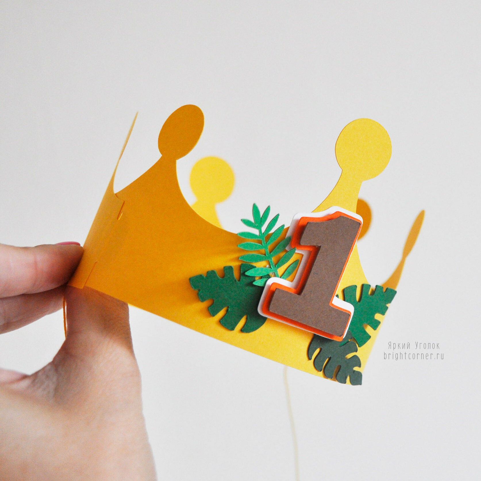 Корона со сложным объемным декором "Цифра"