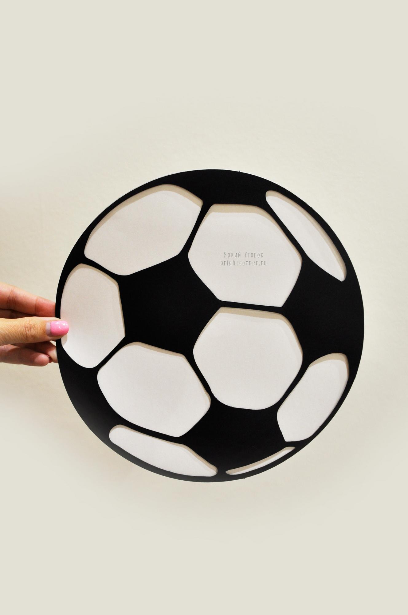 Картинка "Футбольный мяч" для декора из отдельных элементов