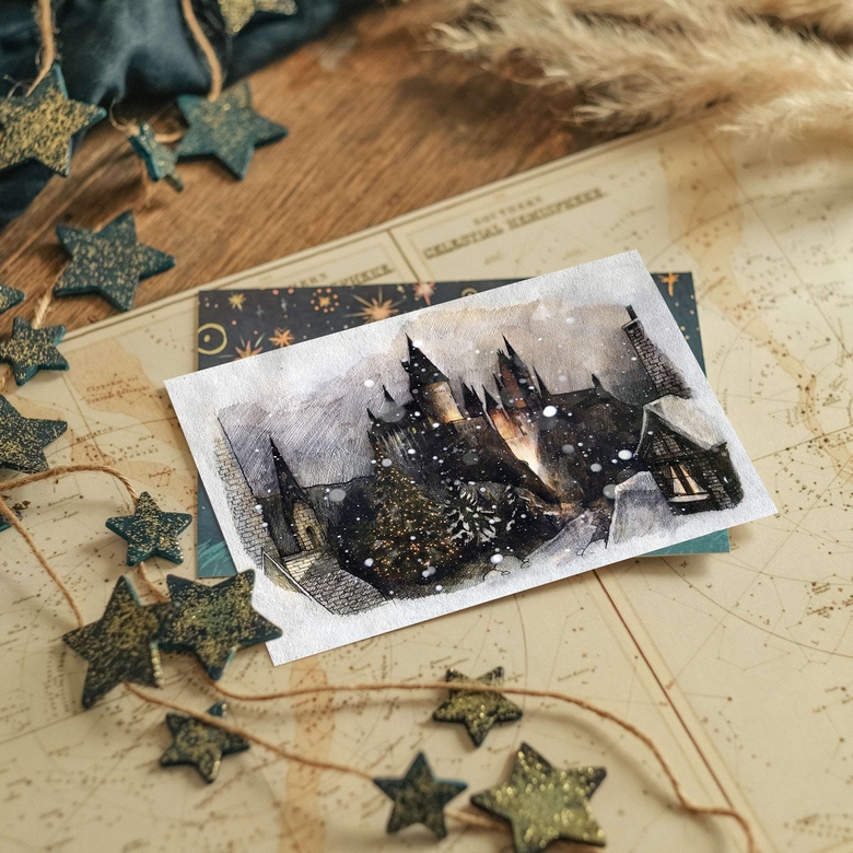 хогвартс, гарри поттер, открытки для посткроссинга