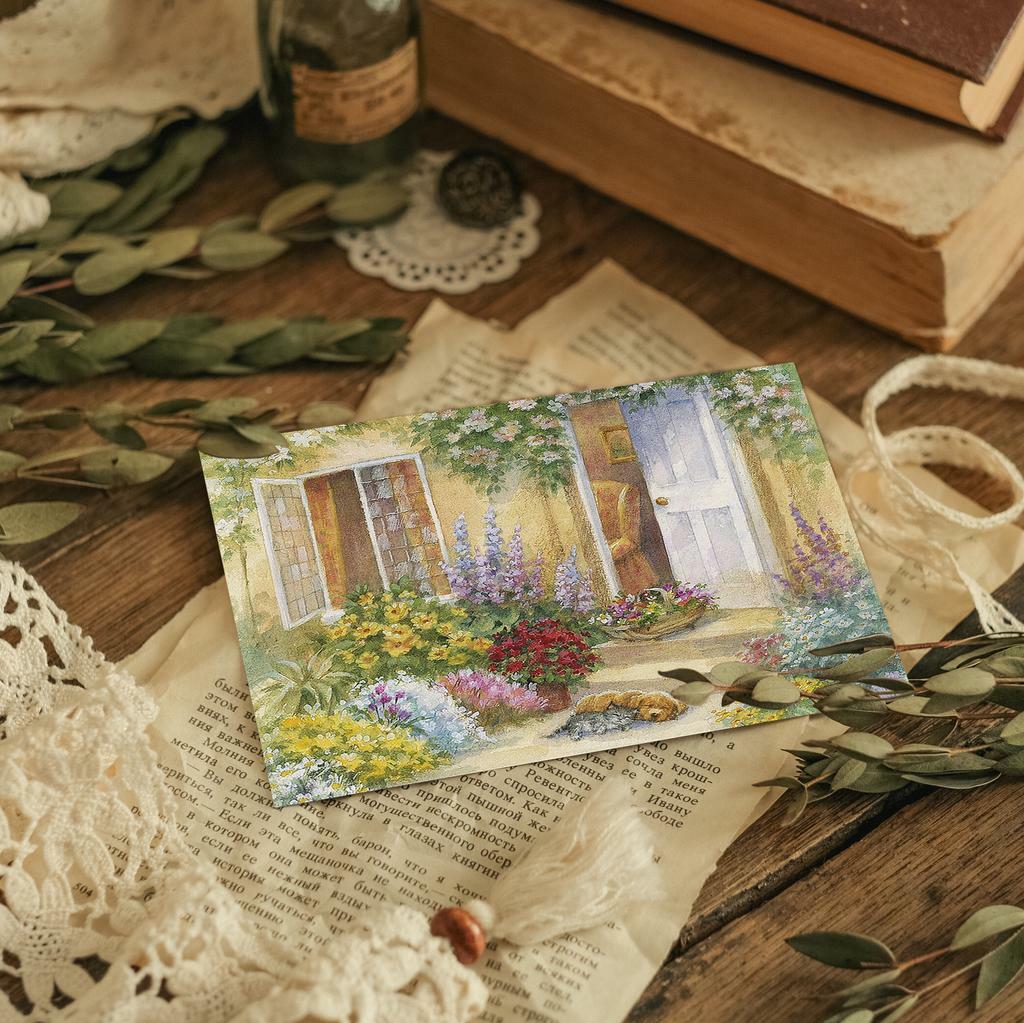 "Сон в цветущем саду" почтовая открытка для посткроссинга